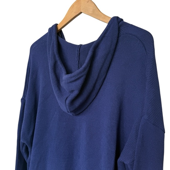 NWT! BRIT.NY Women's American Flag 1X Blue Pullover Sweater Hoodie Long Sleeve - Picture 8 of 10